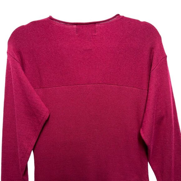 Anthro Pure Merino Wool Knit Cozy Sweater Mini Dress Christmas Holiday - Picture 8 of 9